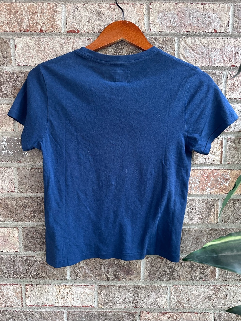NWT The Great. Women's Cotton Navy Crewneck fitted Tee size 0 Made in USA - Picture 2 of 6